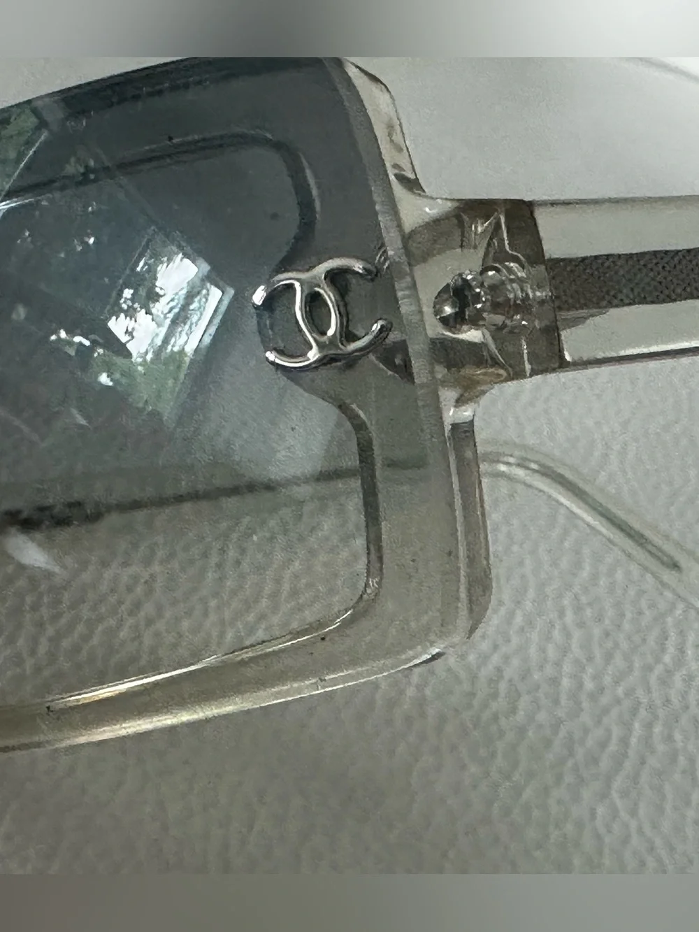 Chanel Vintage Collector CC Sunglasses - Dark Gray Gradient Lenses / Clear Frame